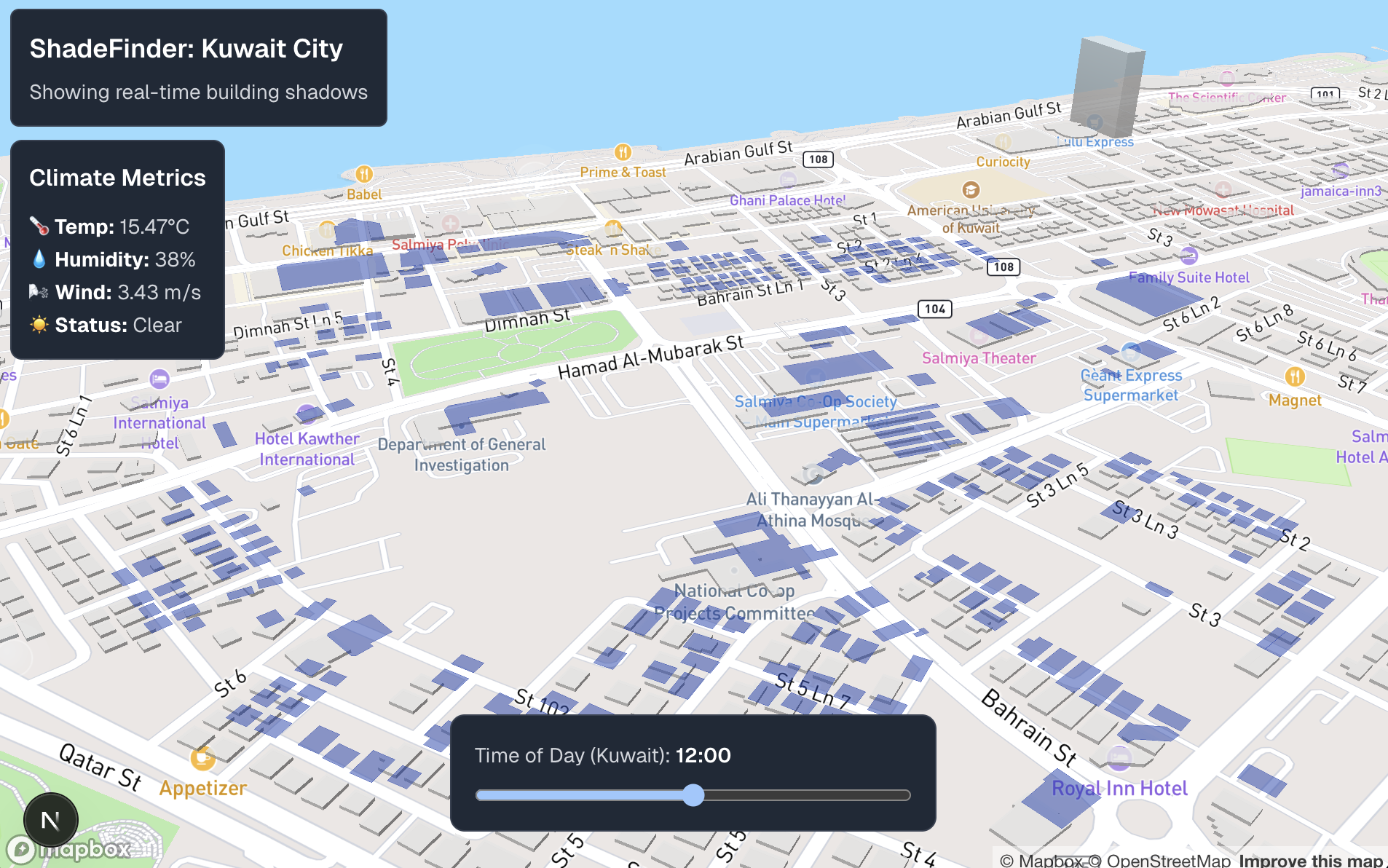 ShadeFinder (Urban Shadow Mapper)